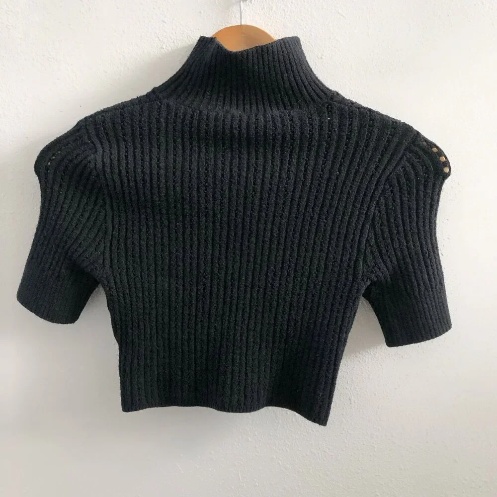 FREE PEOPLE Carly Swit ‎ Crop Knit Top Size Small